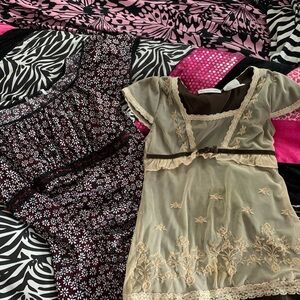 Floral and Embroidered milkmaid tops